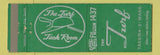 Matchbook Cover - The Turf Tack Room Tacoma WA