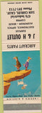 Matchbook Cover - J and H Outlet San Carlos CA surplus Brown Bigelow