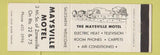 Matchbook Cover - Maysville Motel Zanesville OH