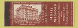 Matchbook Cover - Hotel Medford OR Federal Match #2