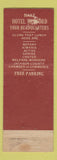 Matchbook Cover - Hotel Medford OR Federal Match #2