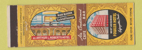 Matchbook Cover - Fowler Hotel Lafayette IN
