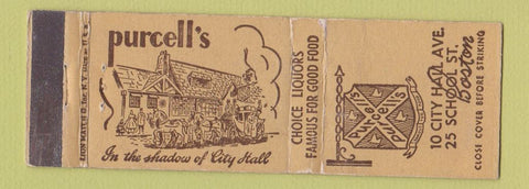 Matchbook Cover - Purcell's Restaurant Boston MA