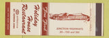 Matchbook Cover - Holiday House Restaurant Mount Vernon IA