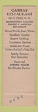 Matchbook Cover - Cathay Restaurant Chinese Washington DC