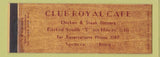 Matchbook Cover - Club Royal Cafe Spencer IA Full Length