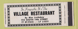 Matchbook Cover - Village Restaurant Kingsville TX Full Length