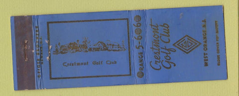 Matchbook Cover - Crestmont Golf Club West Orange NJ WEAR