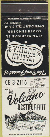 Matchbook Cover - Volcano Restaurant South Bend IN