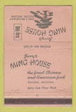 Matchbook Cover - Jerry's Ming House Tucson AZ 22 Strike Feature