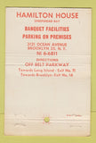 Matchbook Cover - Hamilton House Sheepshead Bay Brooklyn NY 40 Strike