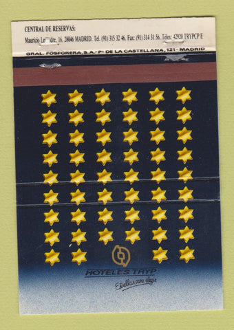 Matchbook Cover - Hotels Spain Centro Norte Tryp 40 Strike