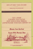 Matchbook Cover - Avon Old Farms Inn Avon CT 40 Strike