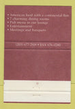 Matchbook Cover - Avon Old Farms Inn Avon CT 40 Strike