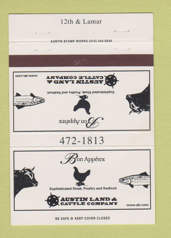Matchbook Cover - Austin Land and Cattle Company TX? 40 Strike
