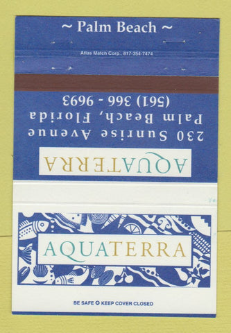 Matchbook Cover - Aquaterra Palm Beach FL 40 Strike