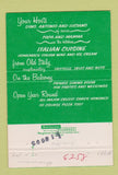 Matchbook Cover - Dino's Three Coins Restaurant Miami Beach FL 40 Strike