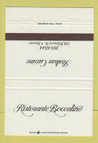 Matchbook Cover - Ristorante Boccalino Denver Colorado 40 Strike