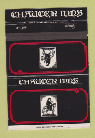 Matchbook Cover - Chaucer Inns UK England 40 Strike