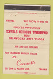 Matchbook Cover - Ceccantis Restaurant Steaks Tacoma WA 40 Strike