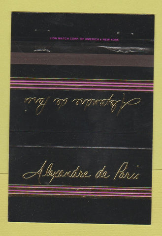 Matchbook Cover - Alexandre De Paris Fairfax VA 40 Strike