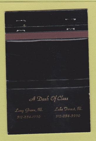 Matchbook Cover - Dash of Class Long Grove Lake Forest IL WEAR 40 Strike
