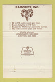 Matchbook Cover - Ramcrete Concrete Hamilton OH 40 Strike