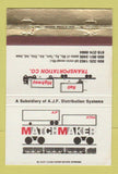 Matchbook Cover - Matchmaker Rail Freight trucking 40 Strike