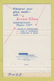 Matchbook Cover - Arrow Glass Company Schenectady NY 40 Strike