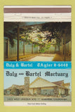 Matchbook Cover - Daly and Bartel Mortuary Anaheim CA 40 Strike