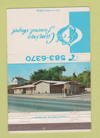 Matchbook Cover - El Camino Funeral Home San Bruno CA 40 Strike