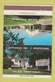 Matchbook Cover - Sparkman's Morticians Dallas TX WEAR 40 Strike