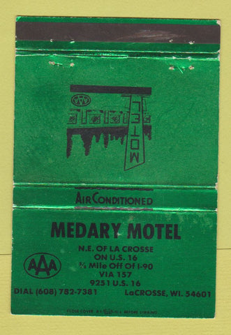 Matchbook Cover - Medary Motel La Crosse WI WEAR 40 Strike