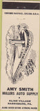 Matchbook Cover - Amy Smith Millers Auto Supply Harrisburg PA white