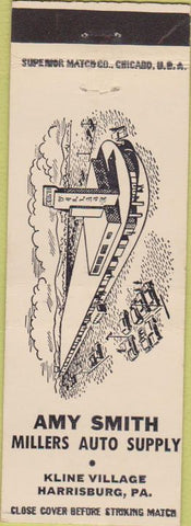 Matchbook Cover - Amy Smith Millers Auto Supply Harrisburg PA white