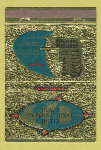Matchbook Cover - Plaza International Hotel Mission Valley CA 40 Strike