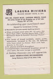Matchbook Cover - Laguna Riviera Laguna Beach CA 40 Strike