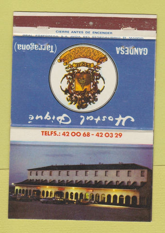 Matchbook Cover - Hostal Pique Gandesa Tarragona Spain 40 Strike
