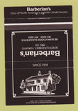 Matchbook Cover - Barberian's Steak Toronto ON 40 Strike