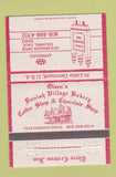 Matchbook Cover - Three Crowns Inn Solvang CA 40 Strike
