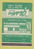Matchbook Cover - Gladstone House Hamilton ON WEAR 40 Strike