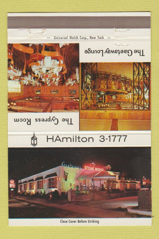 Matchbook Cover - Gaetaway Steak House Huntington LI NY 40 Strike