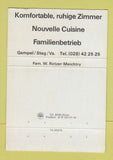 Matchbook Cover - Hotel Restaurant du Rhone Switzerland? 40 Strike