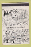Matchbook Cover - Cafe Continental Chicago IL 40 Strike