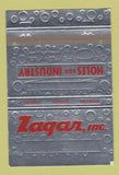 Matchbook Cover - Zagar Drilling Tapping Reaming Tools 40 Strike