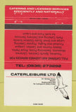 Matchbook Cover - Caterleisure Catering Wilsden Bradford England UK 40 Strike