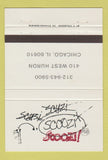 Matchbook Cover - Scoozit Chicago IL 40 Strike