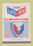 Matchbook Cover - Aberdeen Proving Grounds MD Army PX 40 Strike