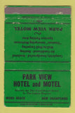 Matchbook Cover - Park View Hotel Motel Weirs Beach NH WEAR GREEN 40 Strike