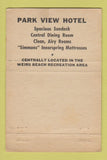 Matchbook Cover - Park View Hotel Motel Weirs Beach NH WEAR GREEN 40 Strike